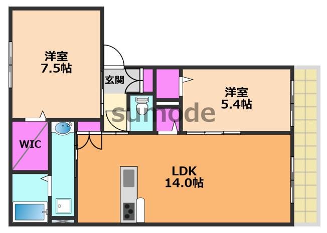 【間取り】 | ベレオ城南