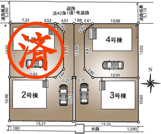 【区画図】 | 本宮市本宮新築一戸建て4棟
