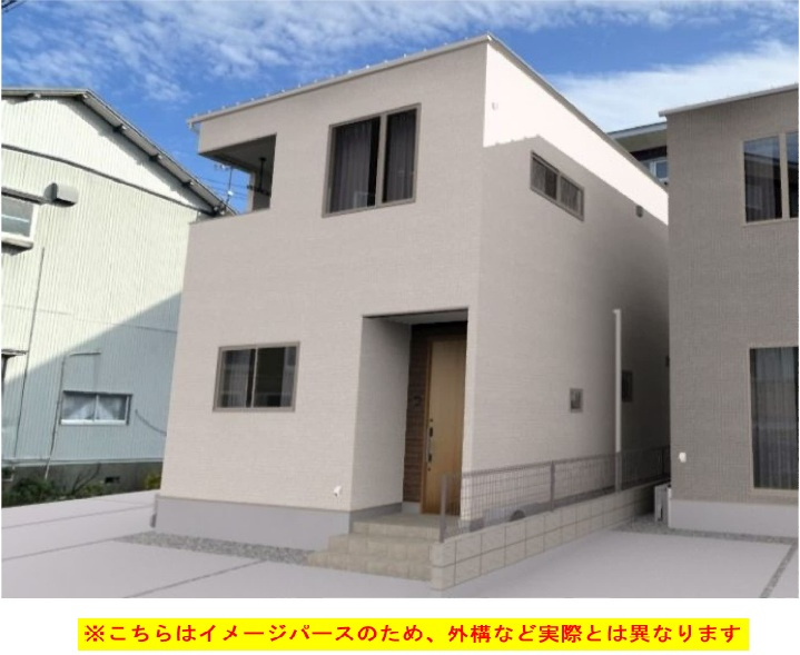 いの町枝川　新築戸建　⑬　（全2区画）の完成予想図|土地面積　140.33㎡（約42.44坪）建物面積　97.49㎡（約29.49坪）