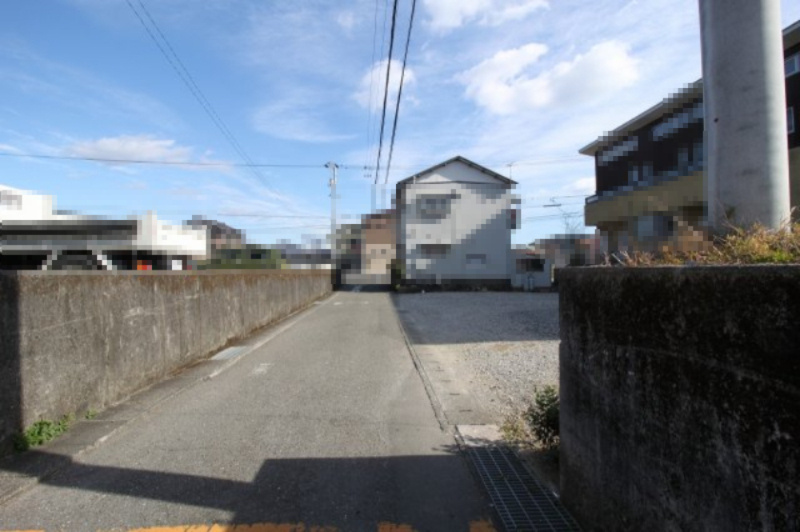 いの町枝川　新築戸建　⑬　（全2区画）の前面道路含む現地写真|北側　公道4.0ｍ　接面11.3ｍ　