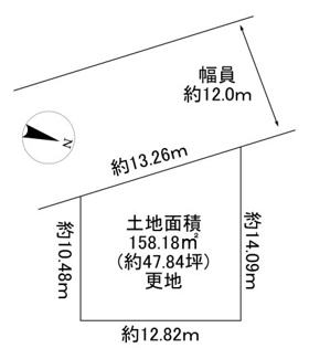 【土地図】 | 川西市清和台西4丁目　建築条件無土地