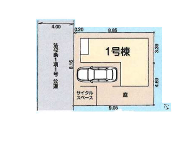 【区画図】 | 朝霞市栄町2丁目　新築一戸建住宅　全1棟（朝霞店） | 2駅利用可◎交通利便性の良い立地
小中学校徒歩10分圏内でお子様の登下校も安心！