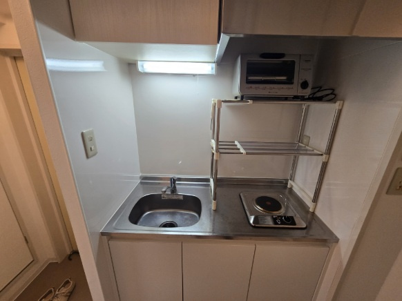 シティファースト四条西洞院のキッチン|1口キッチン。