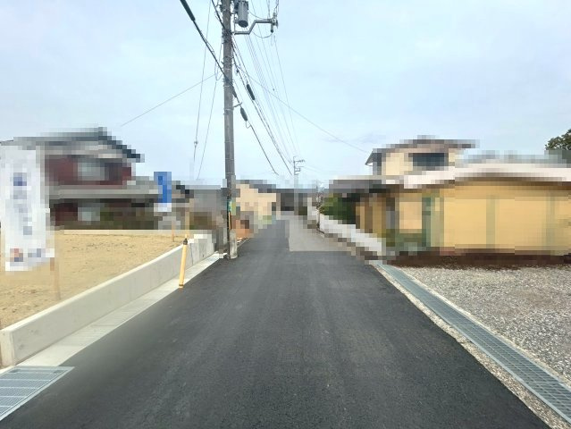 長岡京市金ヶ原金原寺1号地の前面道路含む現地写真|阪急バス「金ヶ原口」停へ徒歩約7分