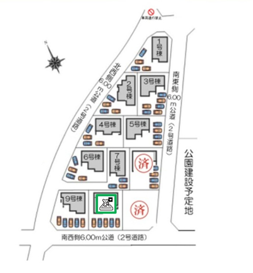 【区画図】 | 前橋市富士見町時沢　新築住宅　 | 全11棟の大型分譲地です！
さまざまな間取り・外観をご覧いただけます♪