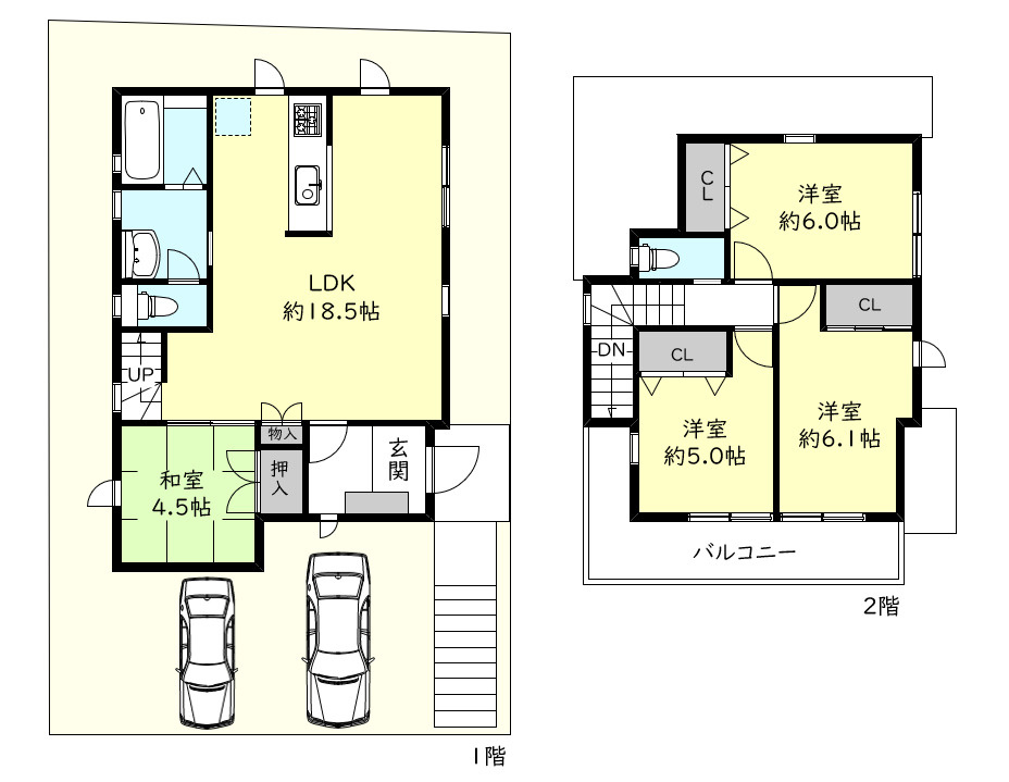 明石市松が丘３丁目新築戸建A号地の間取り