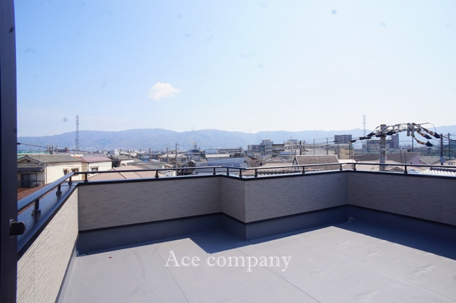 【バルコニー】 | 東大阪市岩田町1丁目　【G号地】 | 屋上ルーフバルコニー付き☆水栓完備です☆