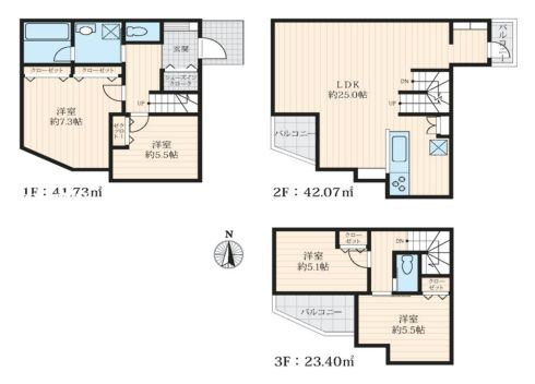 【参考プラン】 | 中野区中野１丁目　建築条件付売地　B区画 | 4LDK・建物面積107.21ｍ2・建物参考価格3000万