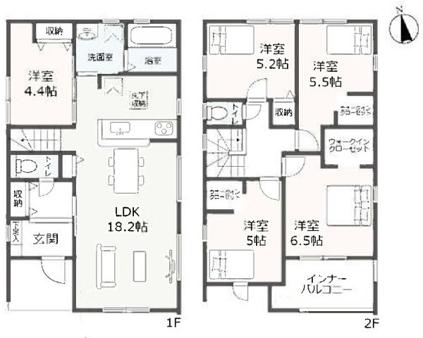 【仲介手数料無料/春日井市】春日井市町屋町　リーブルガーデンの間取り