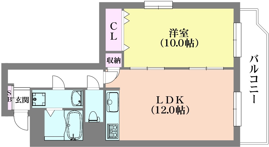さんくれーる湊川の間取り