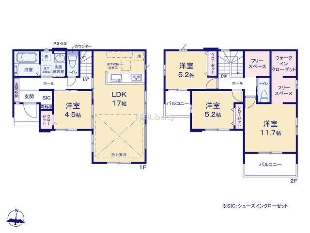 取手市本郷2期　新築戸建　1号棟の間取り
