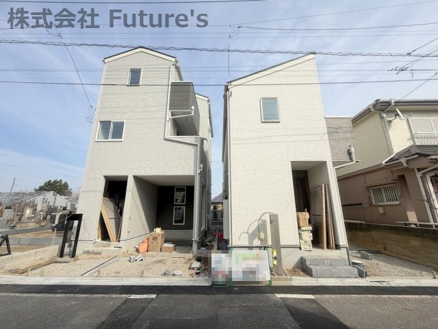 八潮市八潮7丁目　新築戸建　全2棟　1号棟の外観|現地の写真になります。