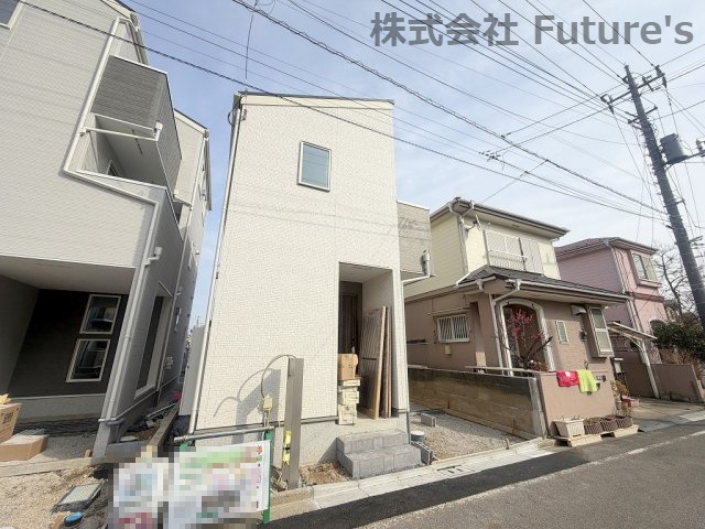 八潮市八潮7丁目　新築戸建　全2棟　1号棟の外観|現地の写真になります。