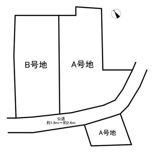 知多市八幡字汐海道　全2区画　A号地の区画図|全2区画分譲地♪