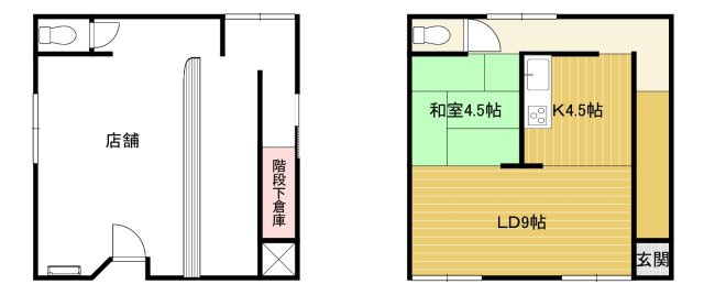 伊達市山下町97-3テナントの間取り