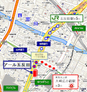 アール五反田　6Bの地図