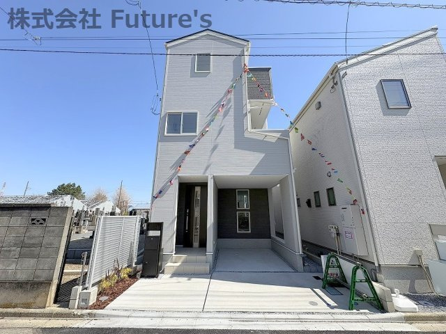 八潮市八潮7丁目　新築戸建　全2棟　2号棟の外観|安心の耐震等級3の新築戸建です