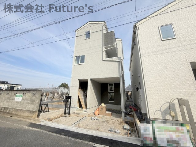八潮市八潮7丁目　新築戸建　全2棟　2号棟の外観|現地の写真になります。