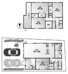 【間取り】 | 箕面市半町４丁目　新築戸建　２号地