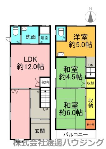 西堤学園町貸家の間取り