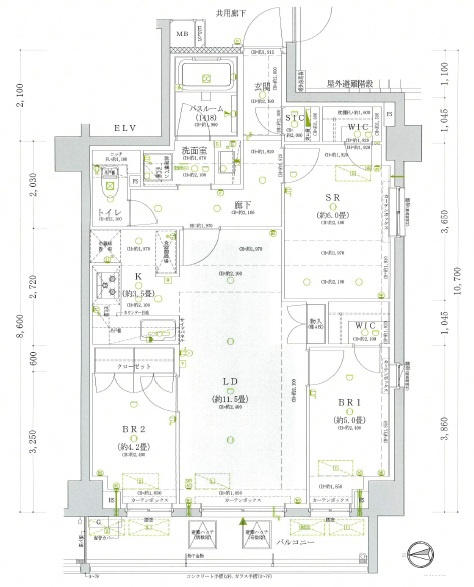 オープンハウスレジデンシア北綾瀬コートの間取り