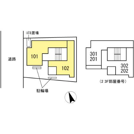 Bell　Ⅱの区画図