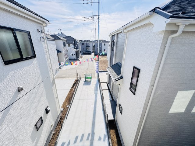 松戸市栗ケ沢新築戸建【栗ケ沢小学校：10分】の展望|バルコニーより道路側眺望