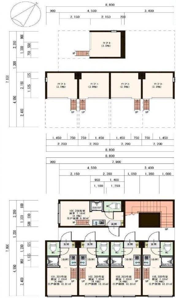 サヴォイ渋谷本町の区画図|平面図