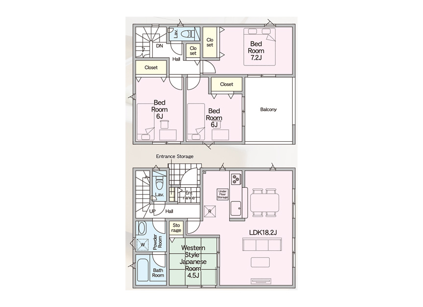 八女市蒲原　第2の間取り