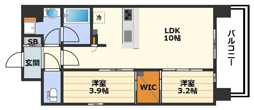 ソルレヴェンテ新梅田の間取り
