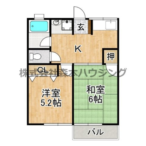 【間取り】 | 　シティハイムモンレブ
