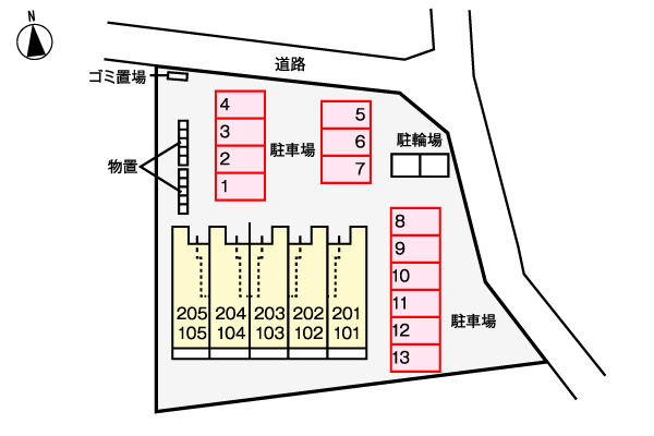 コンフォートハウスの駐車場|駐車場