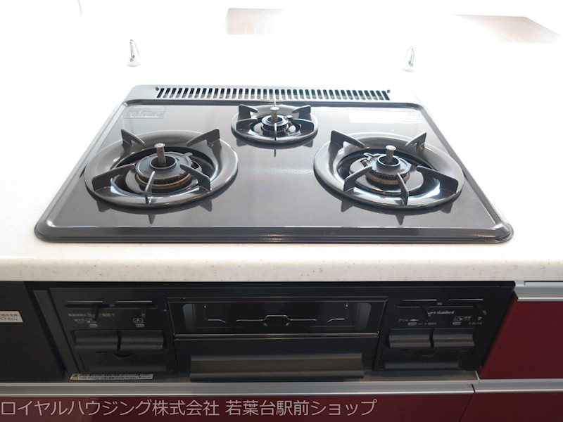 3口ガスコンロ　グリル付き（参考画像）
