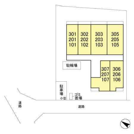 コンフォールドミール北松戸の区画図