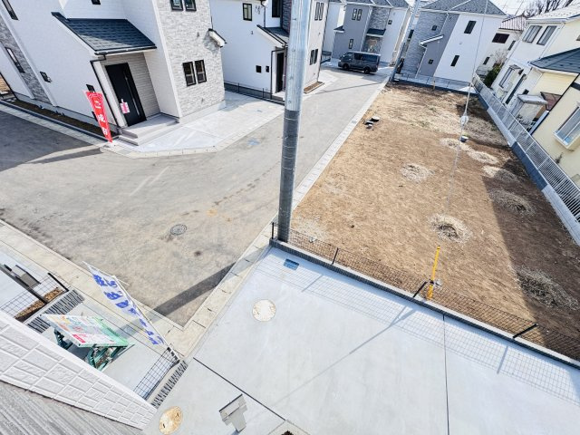 松戸市栗ケ沢新築戸建【栗ケ沢小学校：10分】の展望|バルコニーより南側眺望