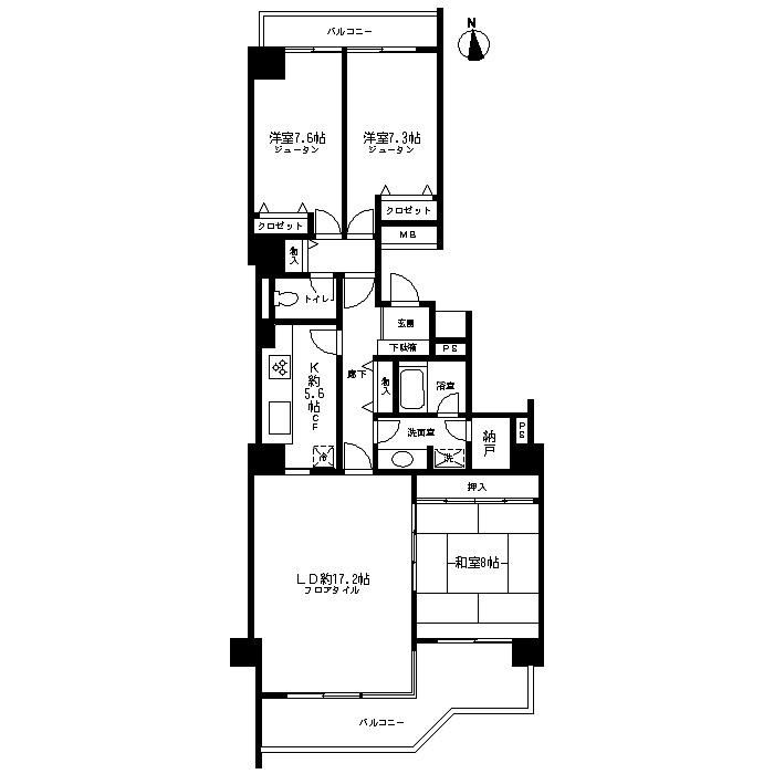 みはらしの家Ｂ棟の間取り