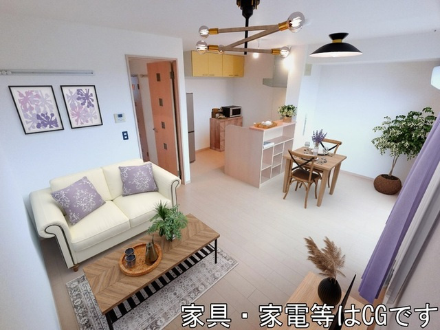 リバーサイド･Ｋの内装|ＬＤＫ　※家具・家電等はCGです