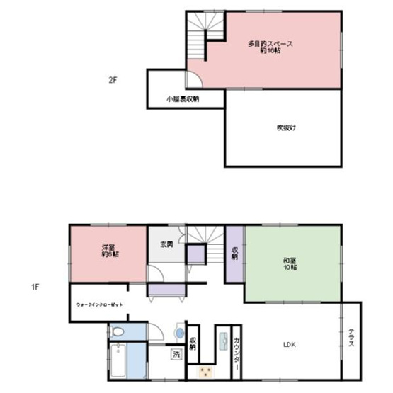 【間取り】 | 西伯郡伯耆町長山　戸建