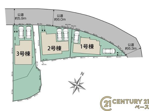 生駒市萩の台 ２号棟 ／新築一戸建の区画図|■こちらの物件は２号棟です！■