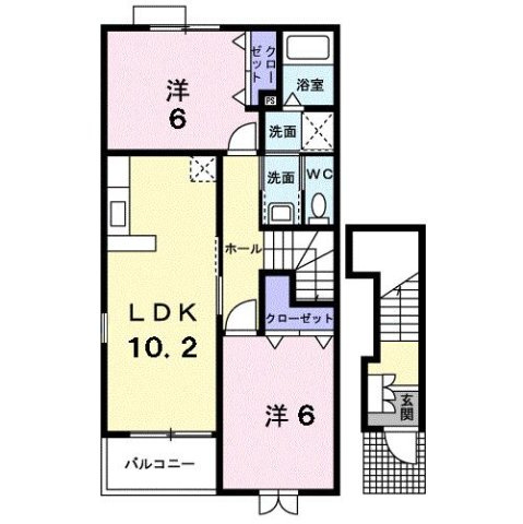 サンモールＢの間取り