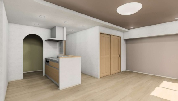 ビバリーヒルズのキッチン|※内観パースです。こんな感じになります！