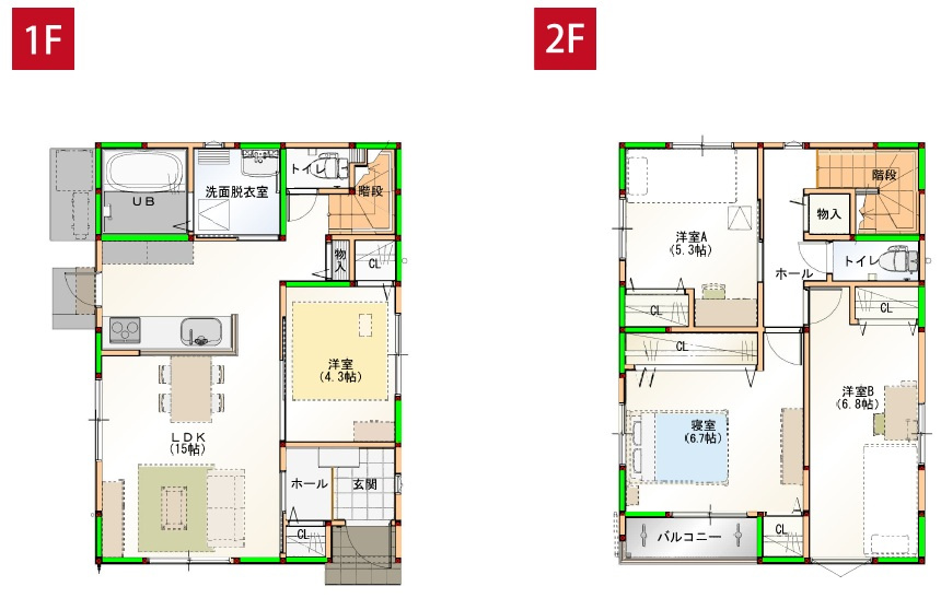 香美市土佐山田町東本町　新築戸建　⑬　の間取り|4ＬＤＫ　土地面積　139.58㎡（約42.22坪）建物面積　95.90㎡（約29.00坪）