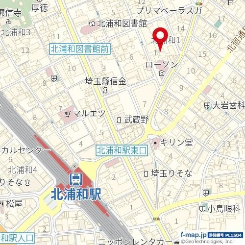 サンヴェール北浦和の地図