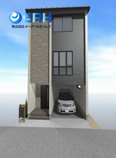 【外観パース】 | 琵琶町1丁目新築戸建 | 外観イメージです。3階建てで閑静な住宅に似合う素敵な戸建の予定です。