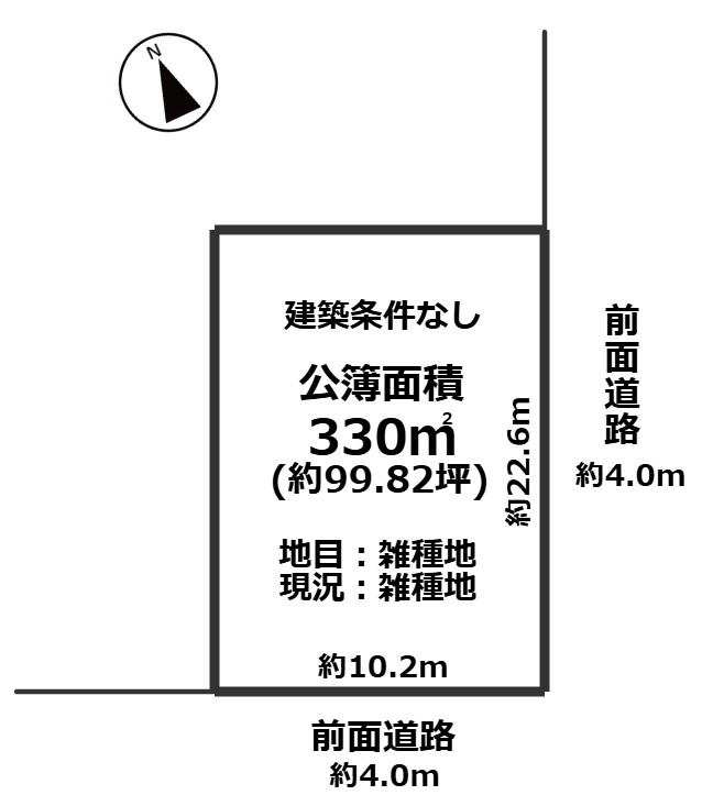 高島市安曇川町下小川99坪売地の土地図