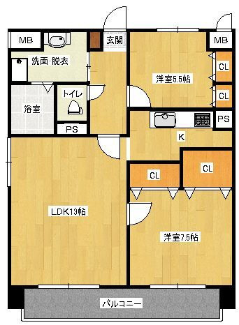アンジェロハウス西新の間取り