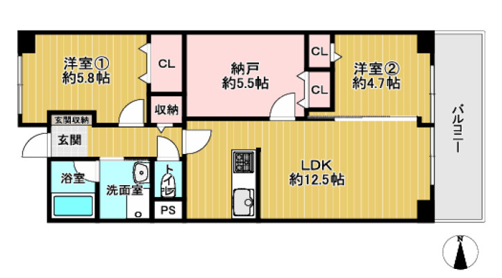 【間取り】の画像