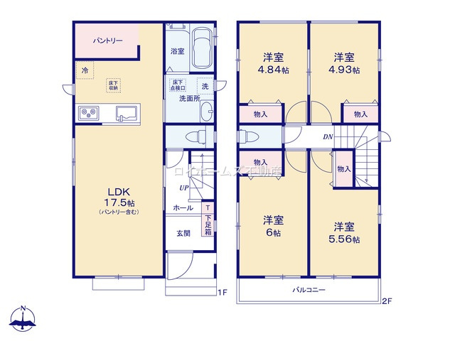 【間取り】 | 名古屋市西区花原町118『仲介料無料』新築戸建て | A号棟