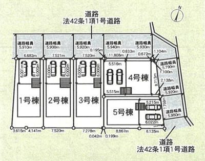 【区画図】 | 葵区古庄第4　新築戸建　5号棟 | 2台並列駐車可能！ゆったりスペースで、駐車も楽ちん♪