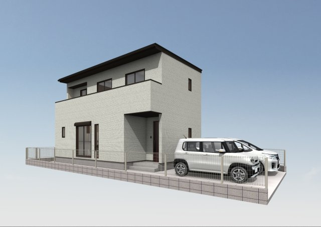 高知市石立町2号地（はりまやタウン）売り土地（建築条件付き）の外観パース|外観パースです
